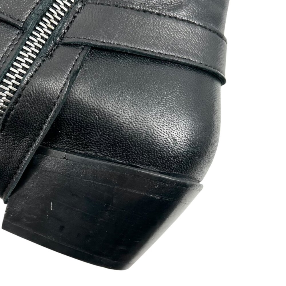 Anine Bing Bianca Black Studded Buckle Ankle Boots - Picture 11 of 13